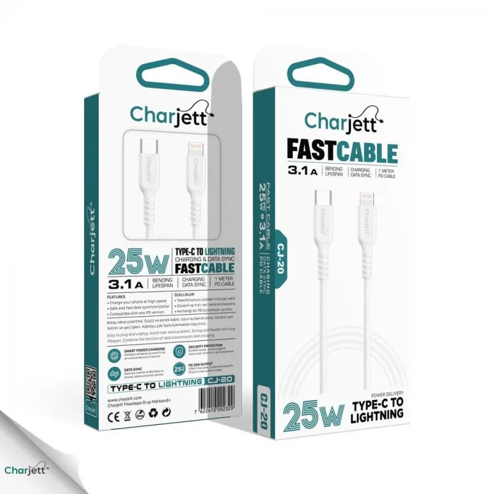 Charjett 25W USB-C to Lightning Kablosu